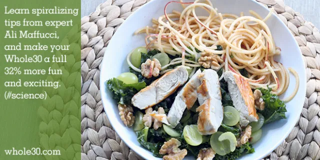 Spiralizing vegetables