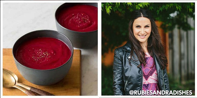 F Caramelized Onion and Beet Soup