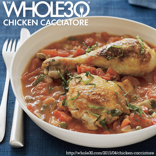 Recipe from the new Whole30 book: Chicken Cacciatore