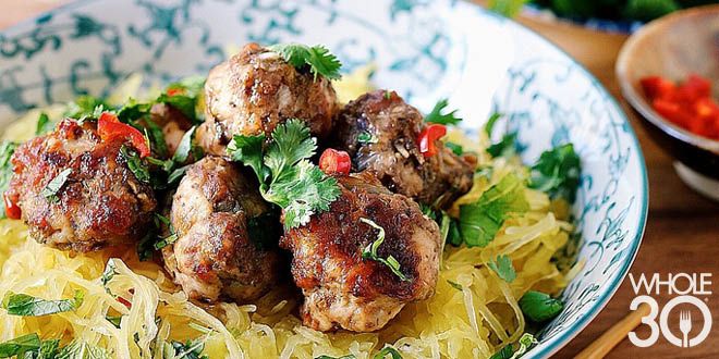 Vietnamese Meatballs & Vermicelli Squash Noodles Hero