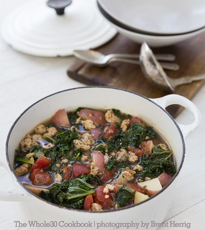 Sausage, Potato and Kale Soup from Cooking Whole30