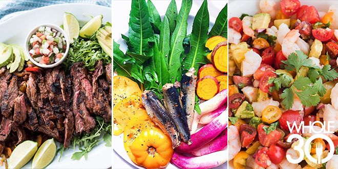 Header for Whole30 Summery Salads 2