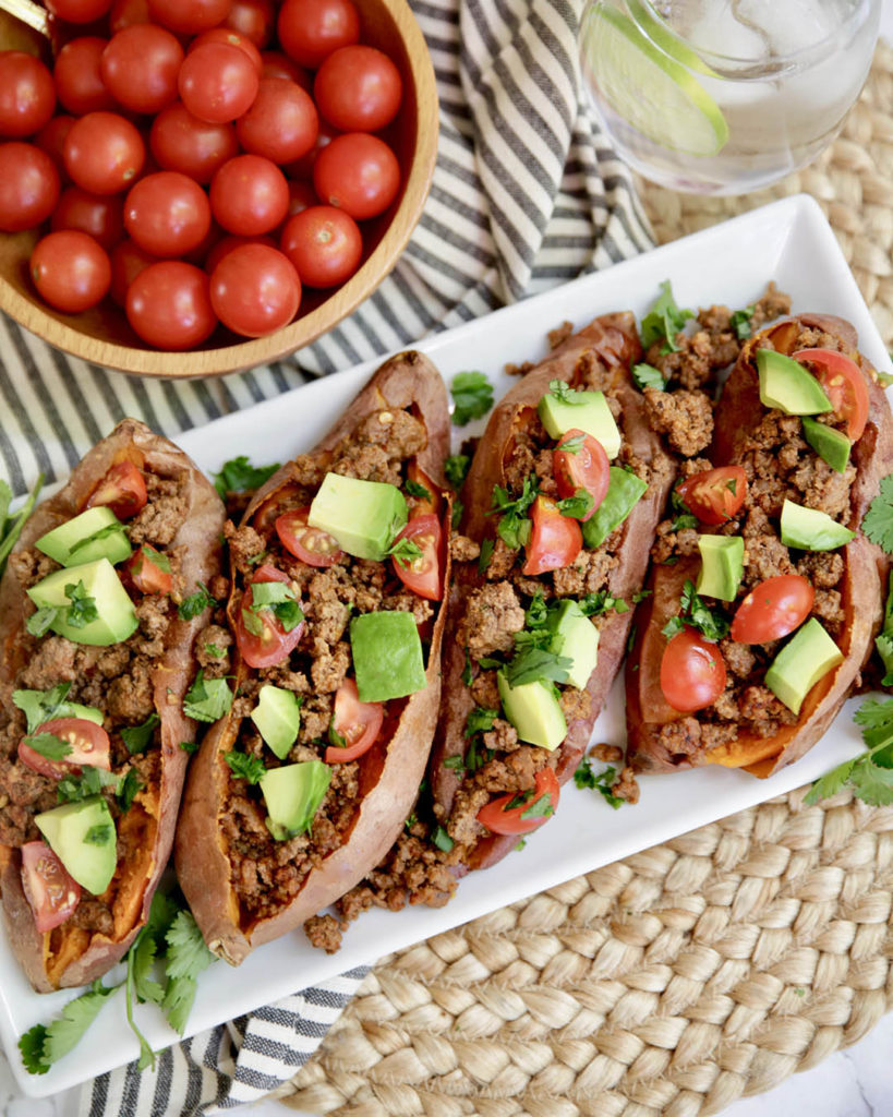 Whole30 Stuffed Sweet Potatoes