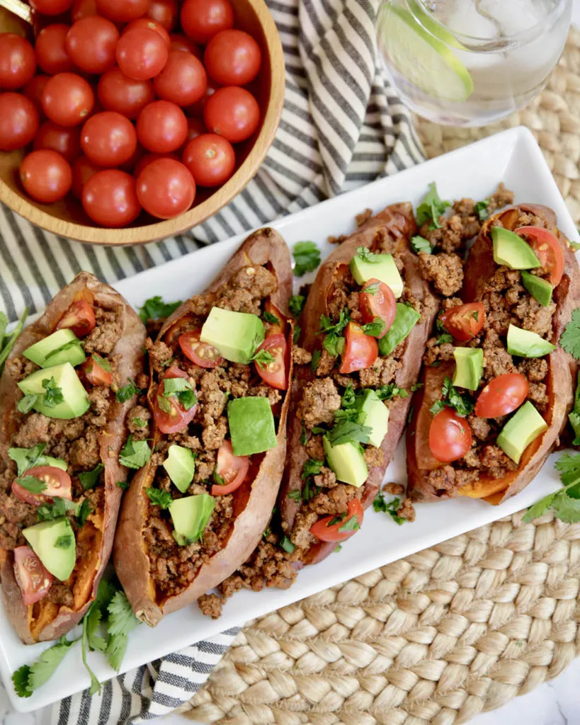 Taco Stuffed Sweet Potatoes