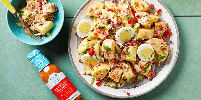 Buffalo Vinaigrette Whole30 Buffalo Potato Salad HERO