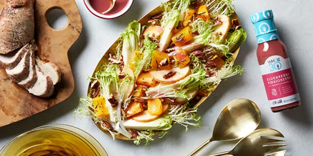 Pork Tenderloin with Endive-Frisée-Apple-Squash Salad