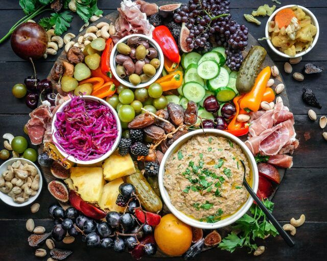 Whole30 Charcuterie Board Platter Fruit Baba Ganoush Dip Tray Party Blog Image