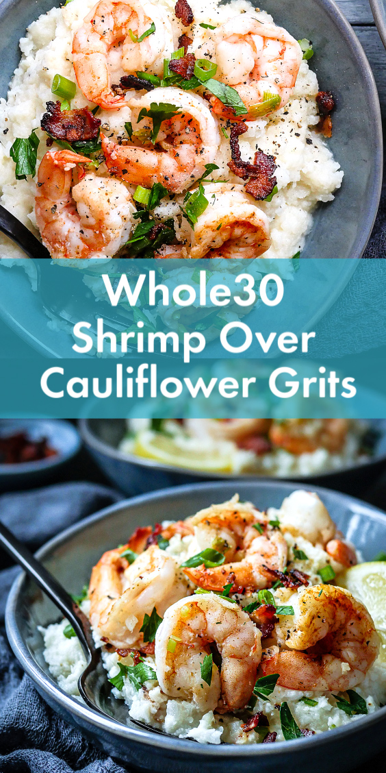 Try this Whole30 Shrimp StirFry over Cauliflower Grits