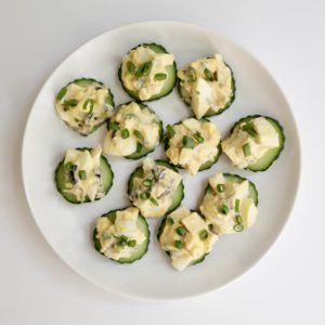 spicy egg cucumber tapas