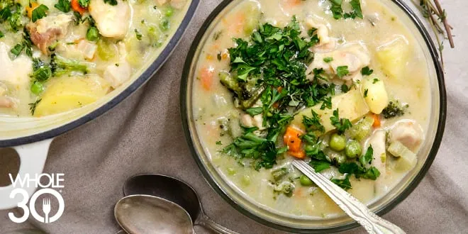Whole30 Chicken Pot Pie Soup Blog Hero