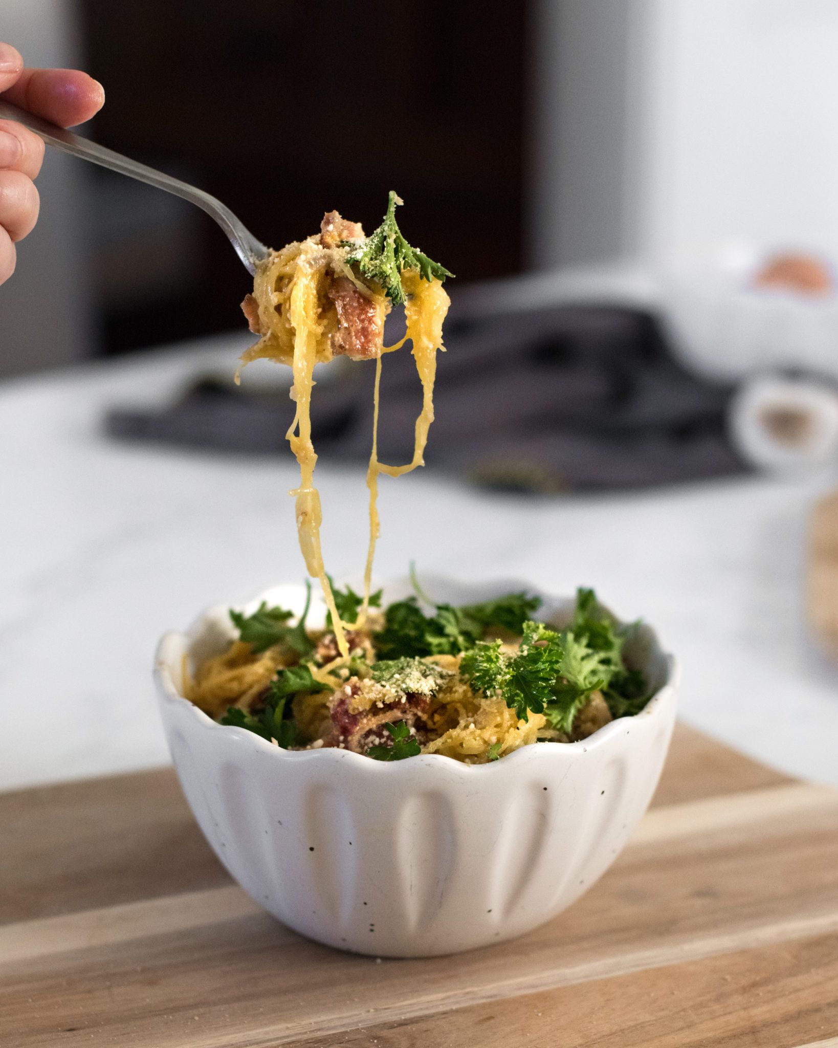 This Whole30 Spaghetti Squash Carbonara is a definite repeat meal