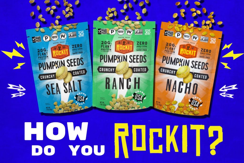 RockIt Sea Salt, Ranch, Nacho Pumpkin Seeds