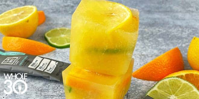 Whole30 LMNT Pineapple Citrus Ice Cubes