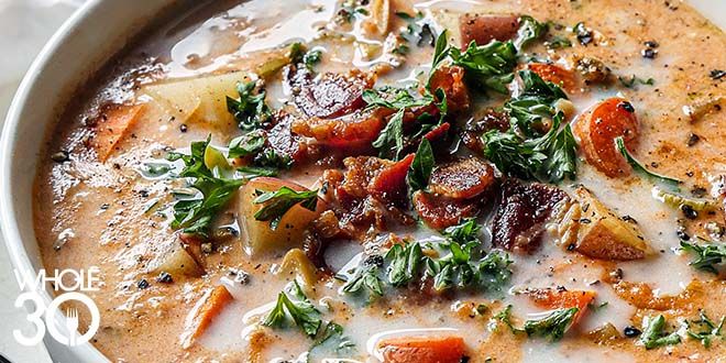 Whole30 Clam Chowder Blog Hero
