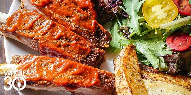 Whole30 St.Louis Ribs and Potato Wedges