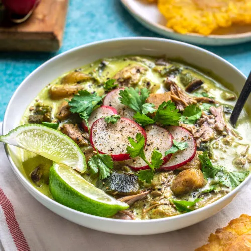 Whole30 Pork Posole with Tostones