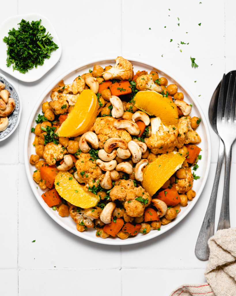 Cauliflower, Carrot, and Chickpea Skillet