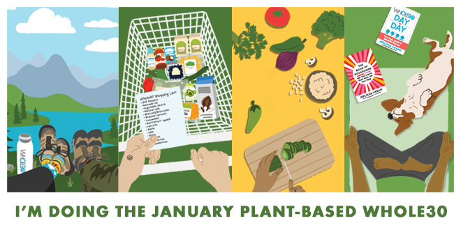 I'm doing the 2024 January Plant-Based Whole30 Facebook Cover Image