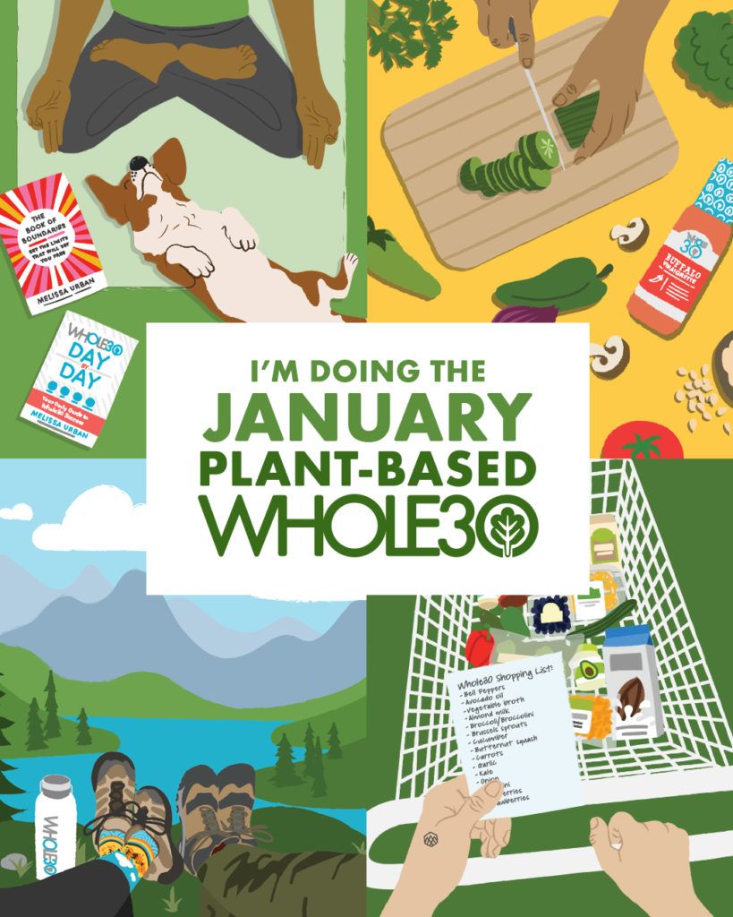 I'm dong the January Plant-Based Whole30 Social Graphic