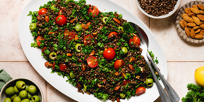 Plant-Based Whole30 Lentils Over Kale Salad Recipe - The Whole30® Program