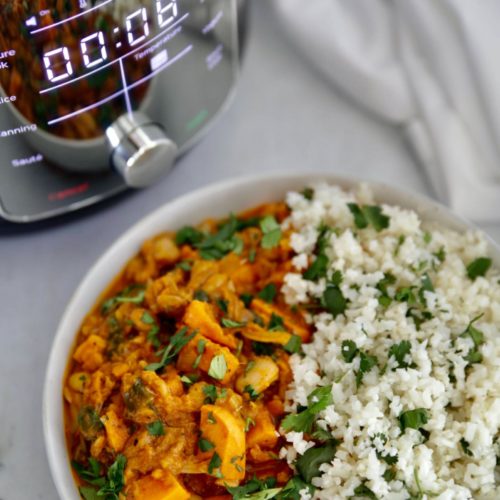 Instant Pot Curried Jackfruit with Chickpeas