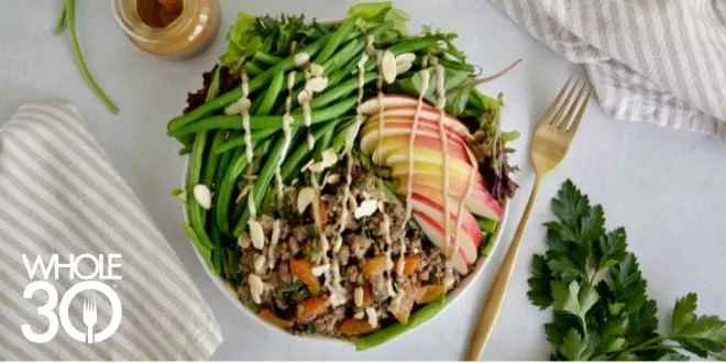 Ground Beef Salad with Fresh Greens and Dressing - The Whole30® Program