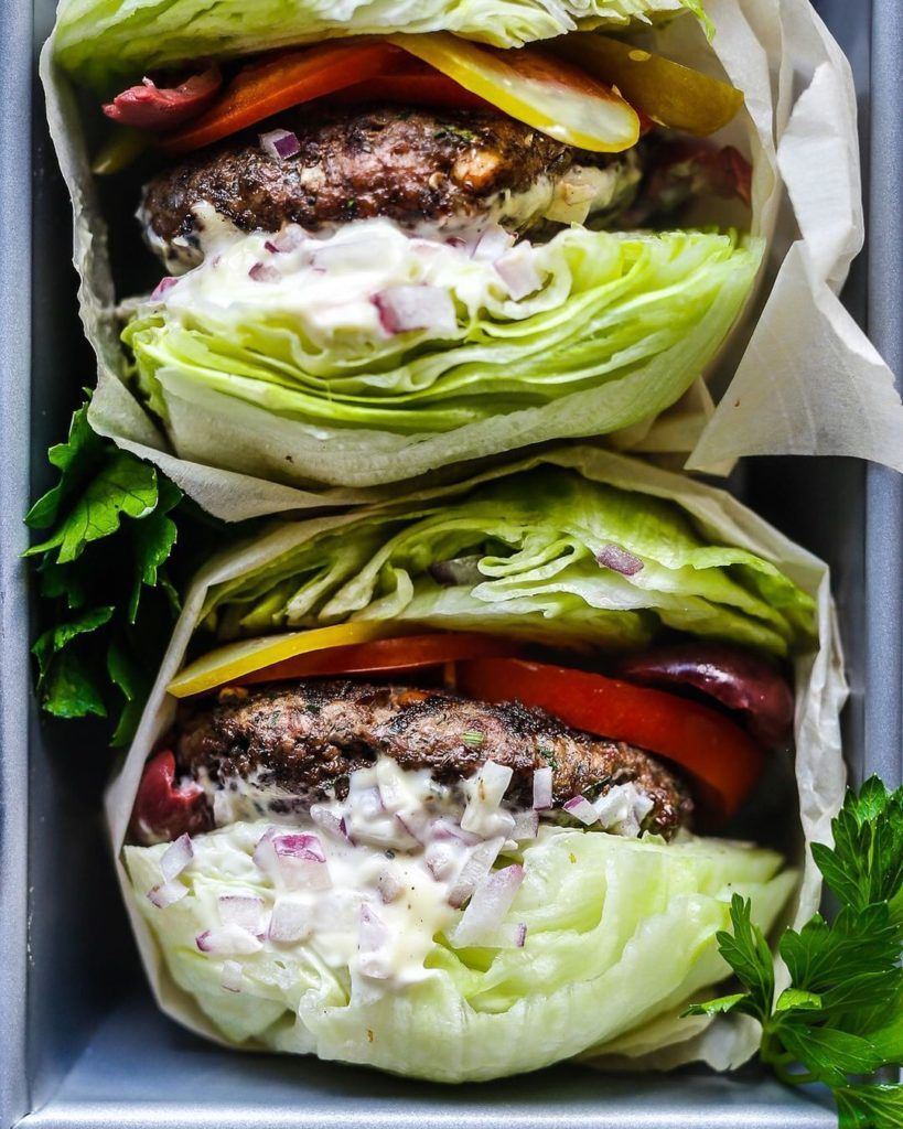 Two Whole30 Greek Burgers