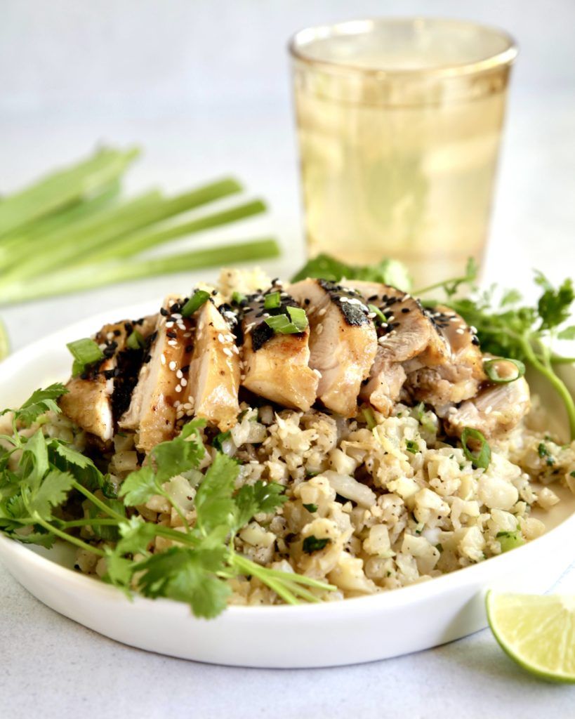 Grilled Chicken Teriyaki over Cauliflower Rice