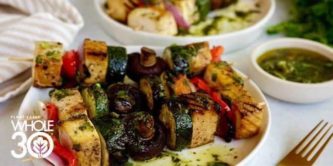 Plant-Based Whole30 Grilled Tofu Veggie Skewers - The Whole30® Program