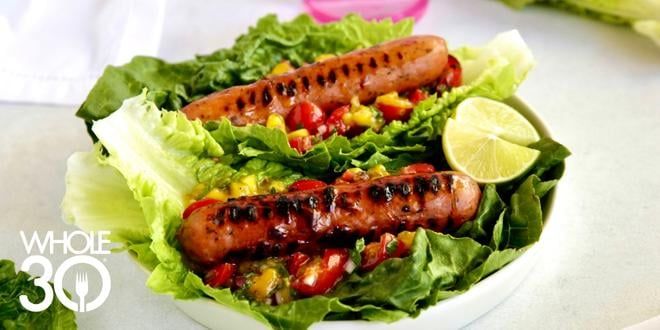 Grilled Hot Dogs with Mango Salsa - The Whole30® Program