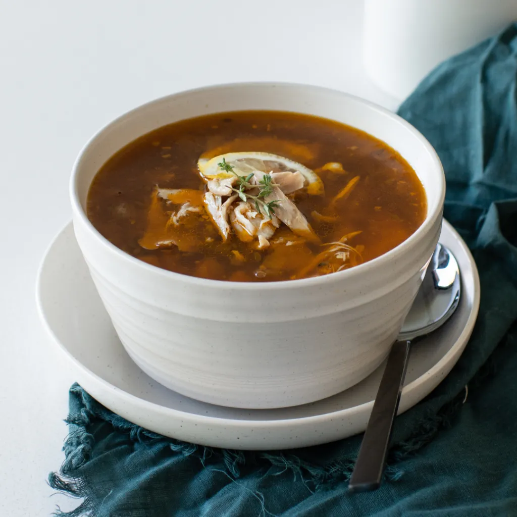 Whole30 Instant Pot Lemon Chicken Soup