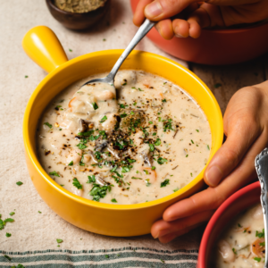 Plant Based Whole30 Miso Mushroom Chowder