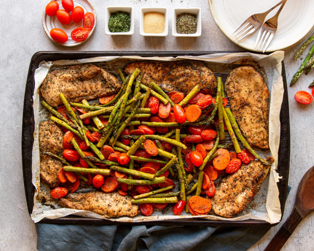 Whole30 Balsamic Chicken Sheet Pan Meal