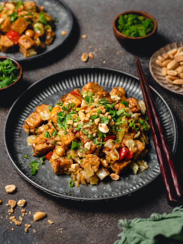Plant Based Whole30 Kung Pao Tempeh