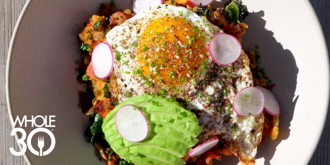 Smoked Salmon Hash with Za’atar Fried Eggs | Whole30 Recipes