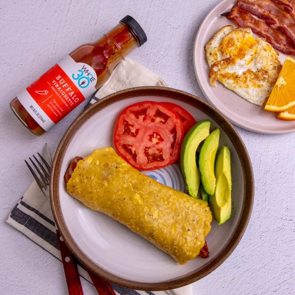 Whole30 Bacon and Egg Plantain Wraps Blog