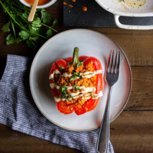 Whole30 Buffalo Stuffed Peppers