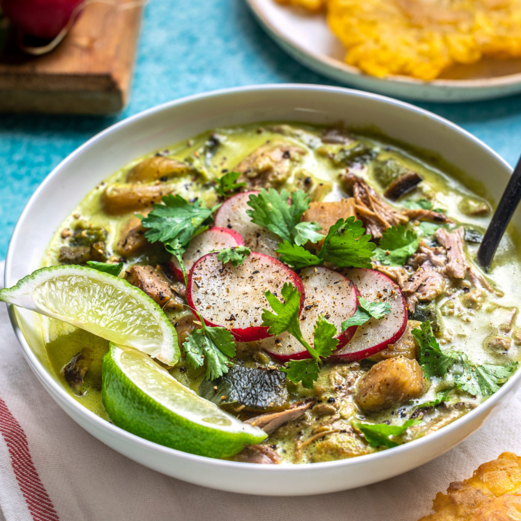 Whole30 Pork Posole with Tostones