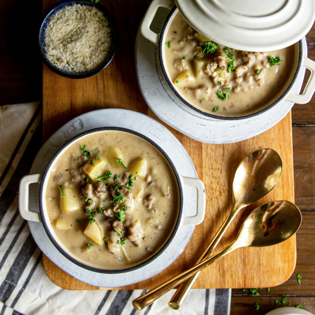 Whole30 Sausage Gravy Soup