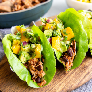 Plant-Based Whole30 Jackfruit Black Bean Tacos