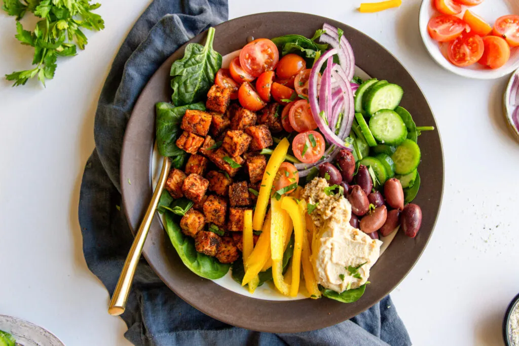 Plant-Based Whole30 Mediterranean Bowl