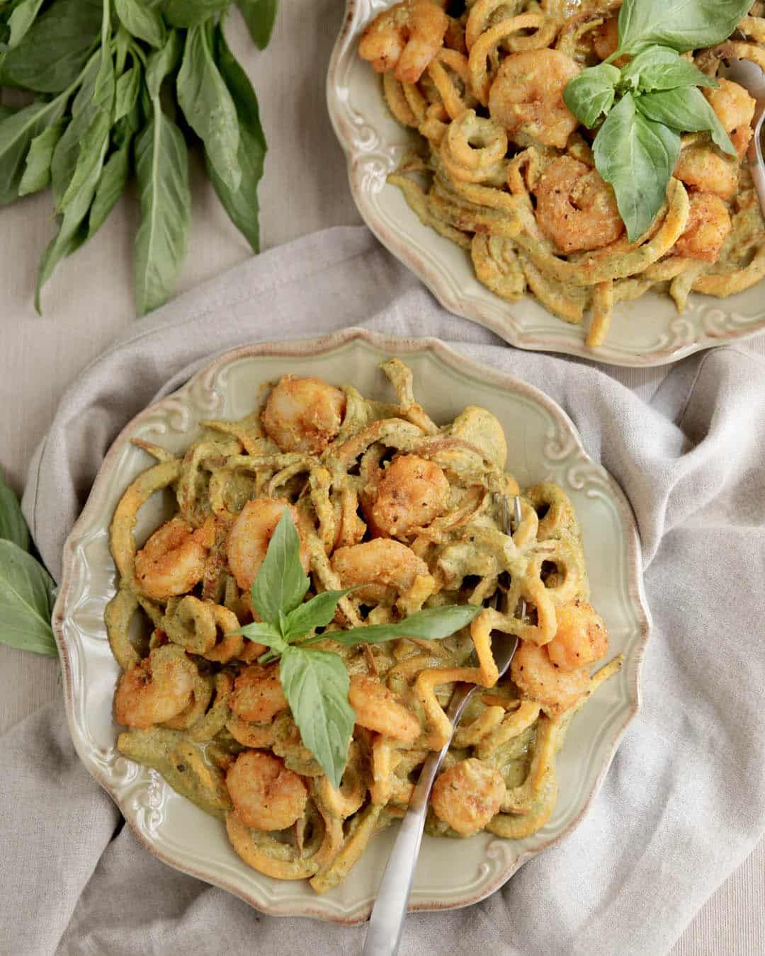 Whole30 Garlic Shrimp with Sweet Potato Noodles: Try It Tonight