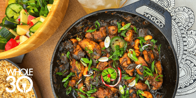 Whole30 Indian Black Pepper Chicken Bowl Blog Hero