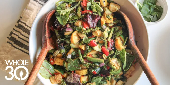 Grilled Vegetable Salad with Basil Vinaigrette Blog Hero