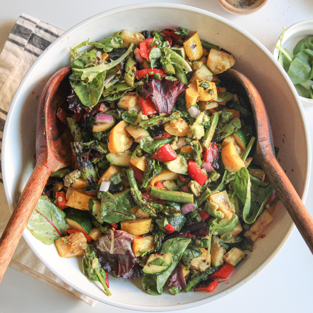 Grilled Vegetable Salad with Basil Vinaigrette