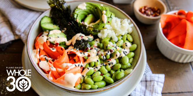 Plant-Based Sushi Bowls with Spicy Mayo