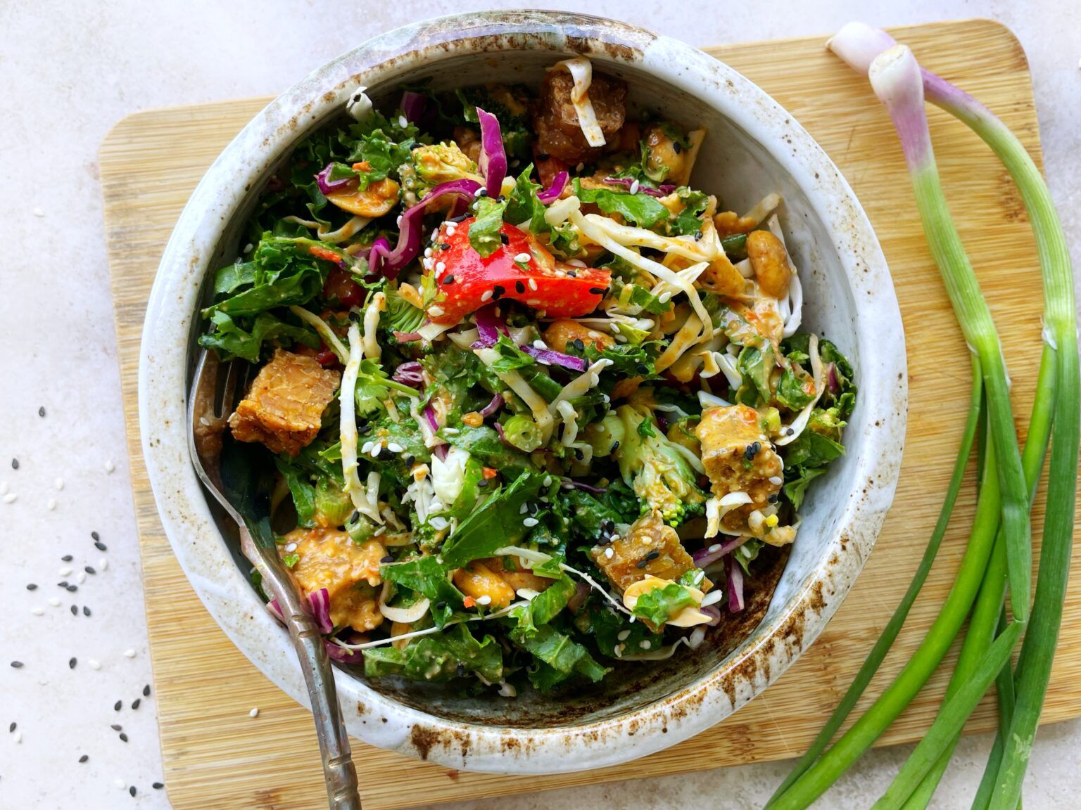 Thai Kale Salad with Crispy Tempeh - The Whole30® Program