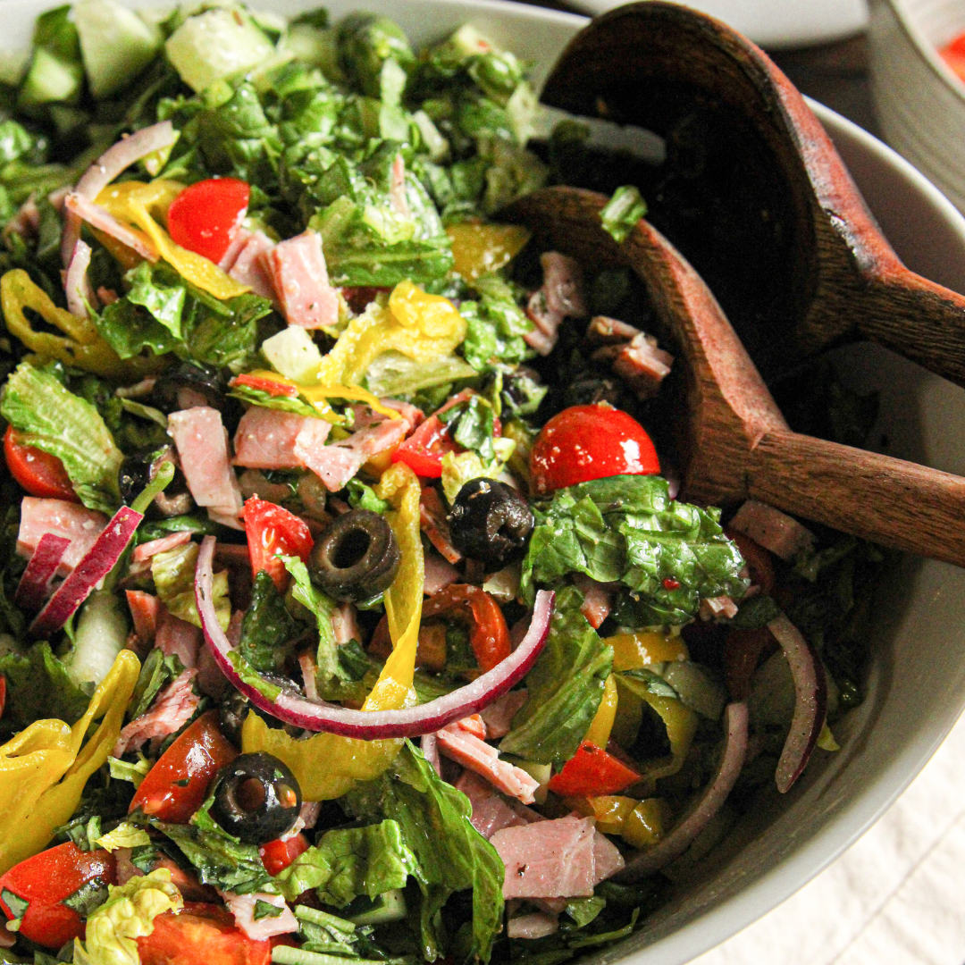 Italian Chopped Salad Recipe with Chicken - From A Chef's Kitchen