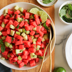 Whole30 Watermelon Mojito Salad Square