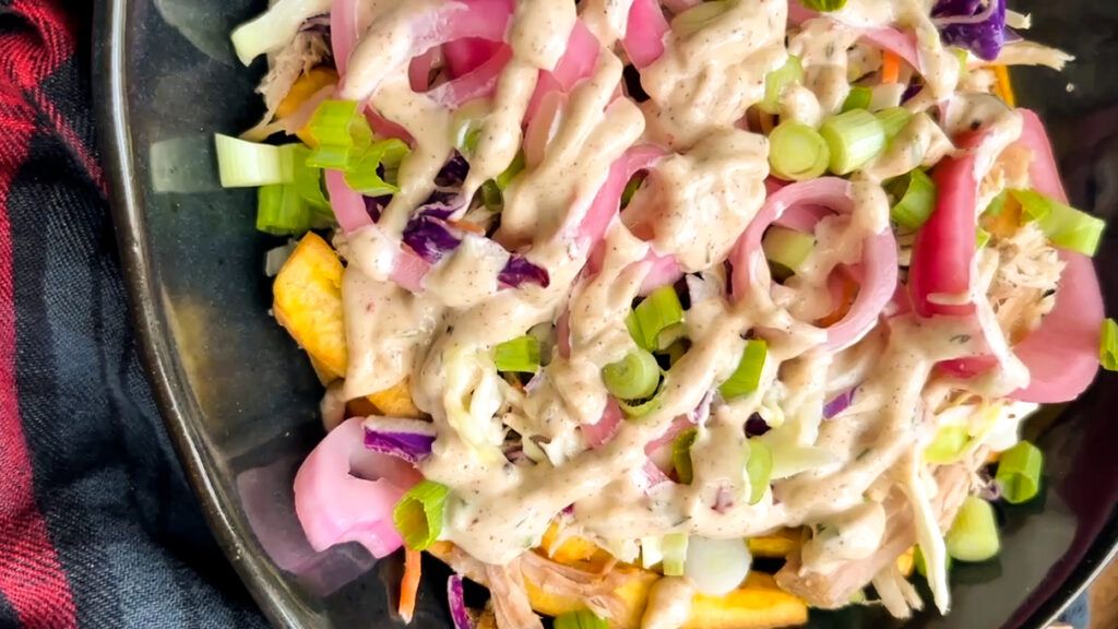 Whole30 Loaded Plantain Fries